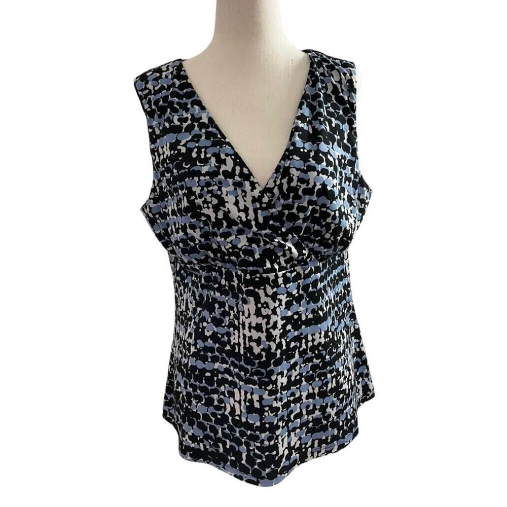 Jones Studio Separates Women Size Large V-Neck Top Shirt Sleeveless 17-309